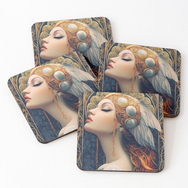 Item preview, Art Nouveau Goddess Portrait designed and sold by Shoot-The-Moon.