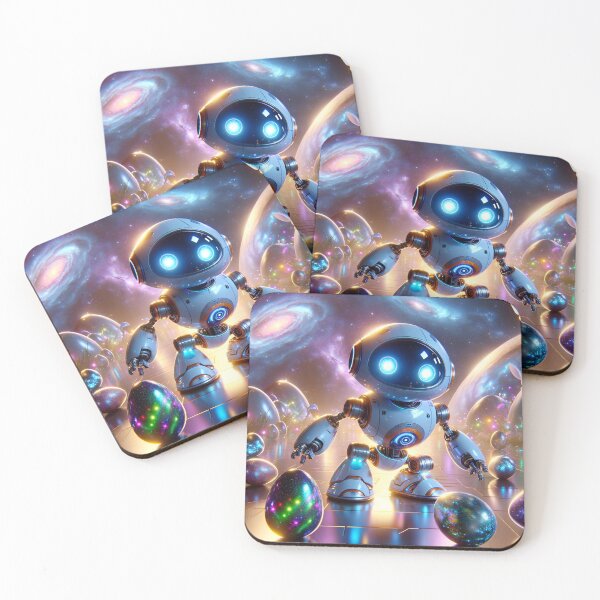 Item preview, Futuristic Robot Easter Egg Galaxy designed and sold by NancyzKreations.