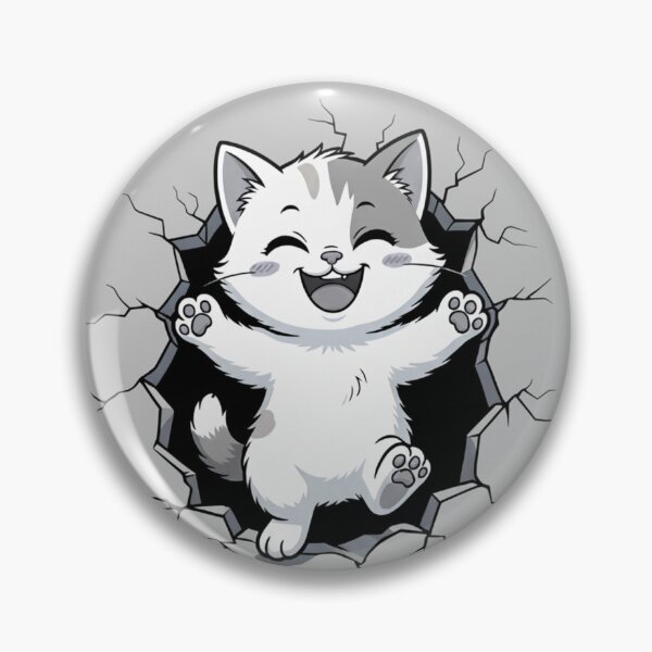 Item preview, Cute Cartoon Kitten Popping Out of Wall designed and sold by HALYNA070824.