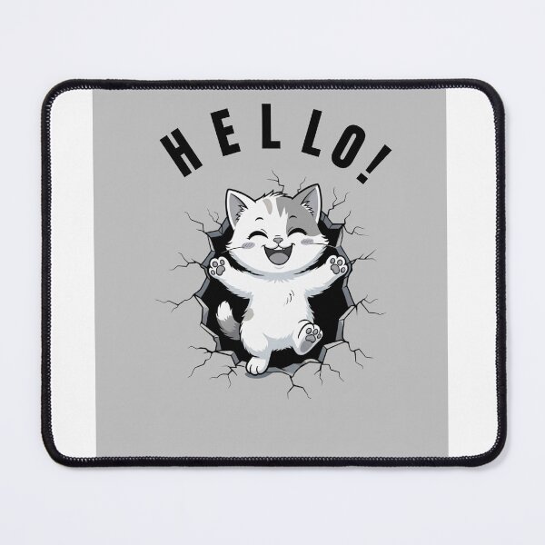 Item preview, Cute Cartoon Kitten Popping Out of Wall designed and sold by HALYNA070824.