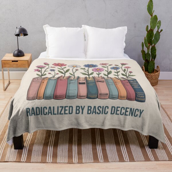 Item preview, Radicalized by Basic Decency Book Lover Activist Shirt, Progressive Reader Tee designed and sold by thudoando.