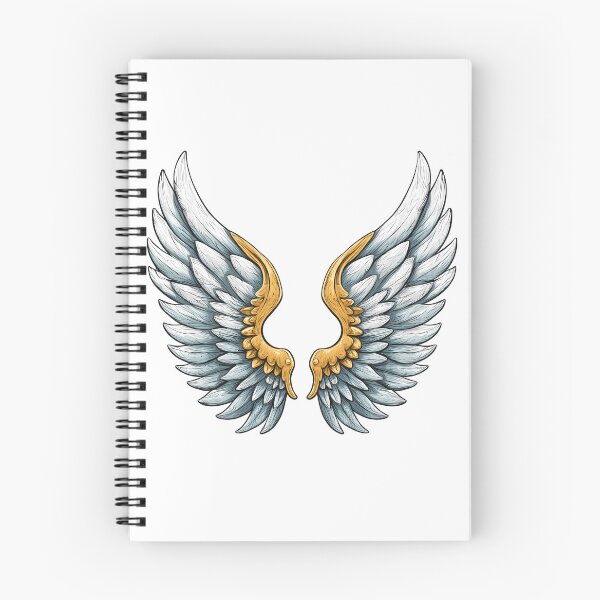 Item preview, Golden Angel Wings Pair - Majestic Fantasy Spiritual Art Print designed and sold by DesignArtist.ia.