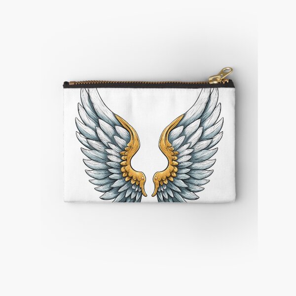 Item preview, Golden Angel Wings Pair - Majestic Fantasy Spiritual Art Print designed and sold by DesignArtist.ia.