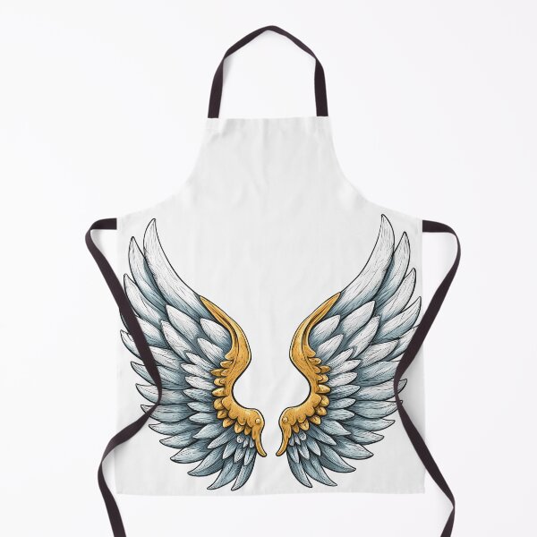 Item preview, Golden Angel Wings Pair - Majestic Fantasy Spiritual Art Print designed and sold by DesignArtist.ia.