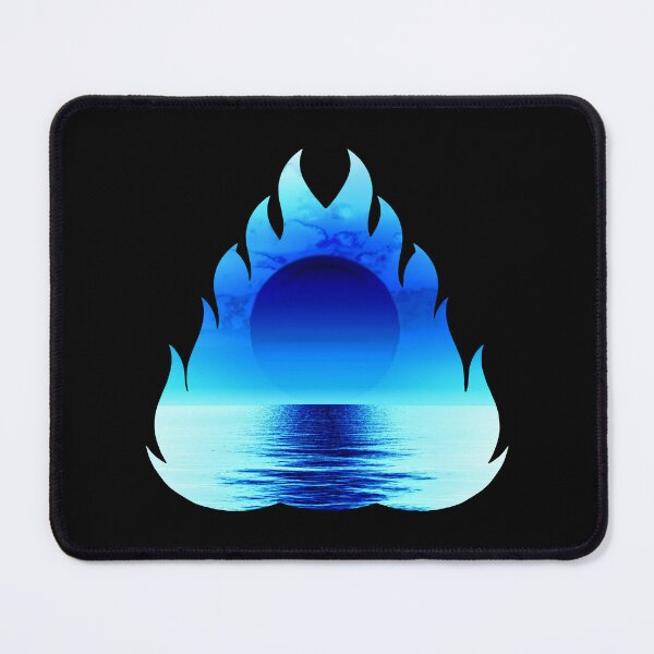 Item preview, Icy Blue Negative Image Beach Sun Fire and Water Flame designed and sold by DizzyButterfly.
