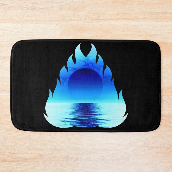 Item preview, Icy Blue Negative Image Beach Sun Fire and Water Flame designed and sold by DizzyButterfly.