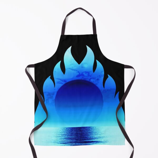 Artikelvorschau, Eisblaues Negativbild Strand Sonne Feuer und Wasser Flamme entworfen und verkauft von DizzyButterfly.