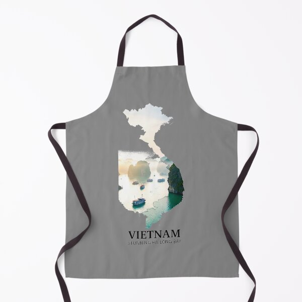 Item preview, Vietnam Map Art - Stunning Ha Long Bay Emerald Waters Design designed and sold by AbulailArt.