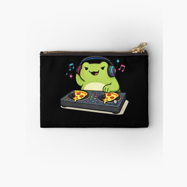 Item preview, DJ Party Frog – Funny DJ Frog Scratching Pizza Turntable designed and sold by ColorSplash123.