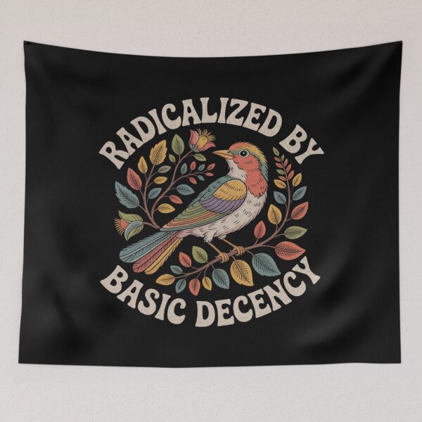 Item preview, Radicalized by Basic Decency Vintage Bird Shirt, Social Justice Protest Tee designed and sold by thudoando.