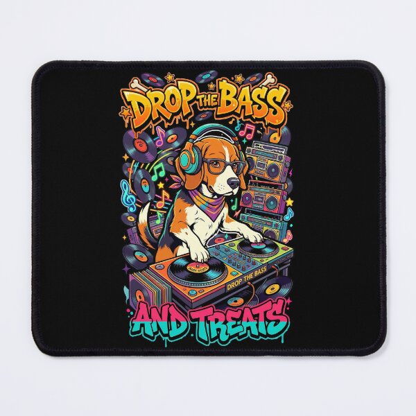 Item preview, Beagle DJ Music Producer Funky Graffiti Distorted Font Illustration designed and sold by Tong4130.