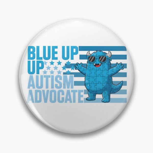 Item preview, Blue Up Autism Advocate Monster Puzzle USA Flag Autism Awareness designed and sold by SoftInk Studio.
