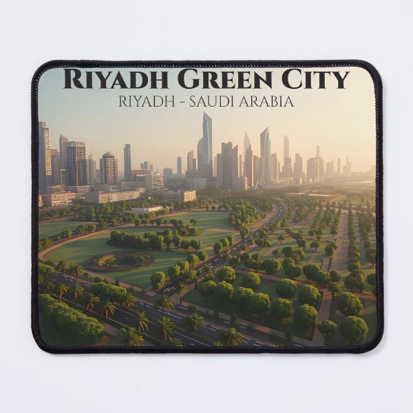 Item preview, Riyadh Green City Saudi Arabia — Saudi Green Initiative Wall Art  Print, Modern Riyadh Travel Poster, KSA Vision 2030 Decor designed and sold by GoldenVerseArt.