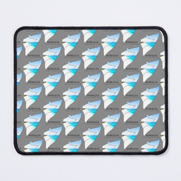 Item preview, Somalia Map Art - Longest Coastline in Africa & Turquoise Beach Design designed and sold by AbulailArt.