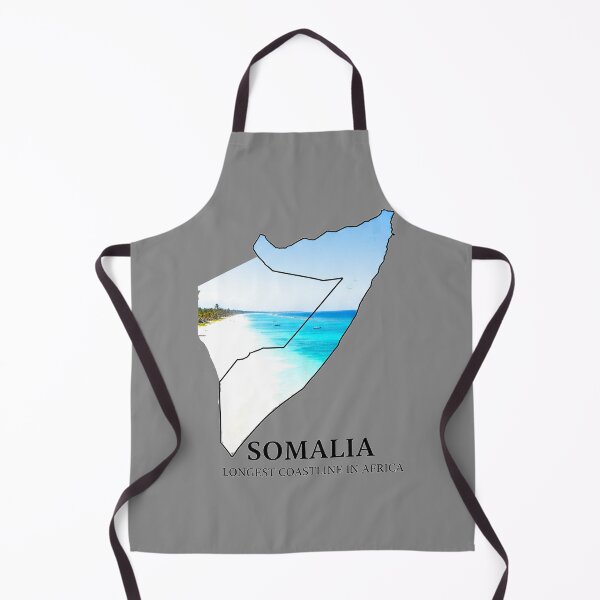 Item preview, Somalia Map Art - Longest Coastline in Africa & Turquoise Beach Design designed and sold by AbulailArt.