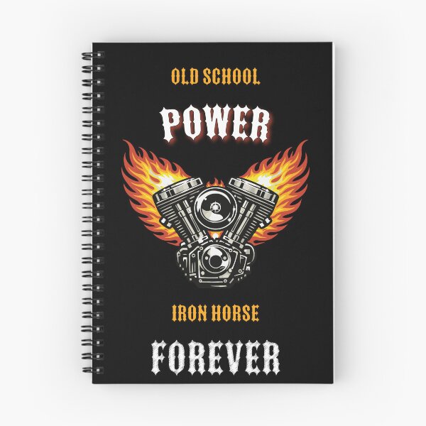 Item preview, Old School Power Iron Horse Forever Motorcycle Biker T-Shirt designed and sold by Freki & Geri.