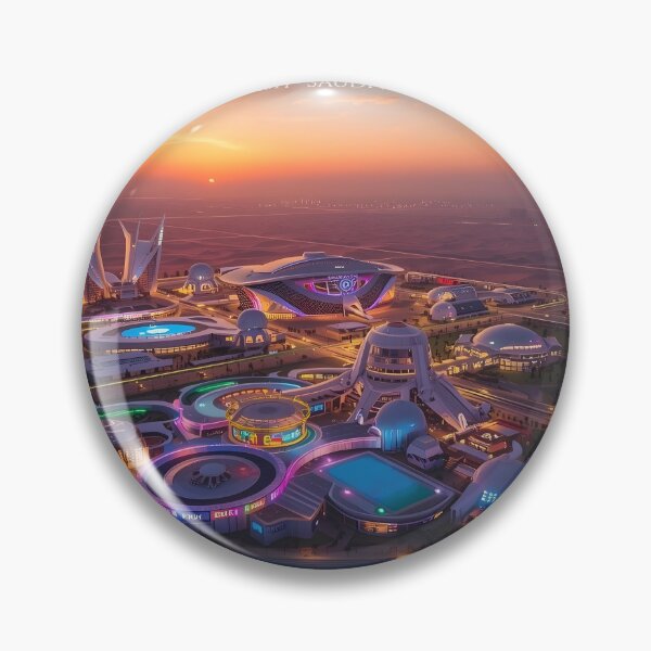 Item preview, Qiddiya Entertainment City Riyadh Saudi Arabia — Futuristic Wall  Art Print, Saudi 2030 Travel Poster, KSA Modern Decor designed and sold by GoldenVerseArt.