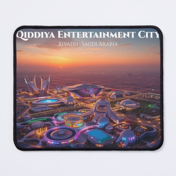 Item preview, Qiddiya Entertainment City Riyadh Saudi Arabia — Futuristic Wall  Art Print, Saudi 2030 Travel Poster, KSA Modern Decor designed and sold by GoldenVerseArt.