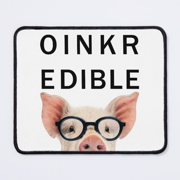 Item preview, OINKREDIBLE Nerdy Pig with Glasses Eye Care Humor Art designed and sold by PLisasPets.