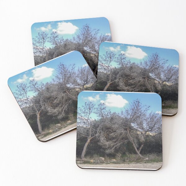 Item preview, Dry Bare Trees With Tangled Branches In Winter Countryside Landscape Under Blue Sky designed and sold by Nmallia.