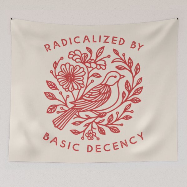 Item preview, Radicalized by Basic Decency Floral Activist Shirt, Progressive Protest Tee designed and sold by thudoando.