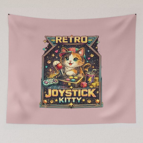 Item preview, Retro Pixel Cat Arcade Joystick Club designed and sold by KinLost.