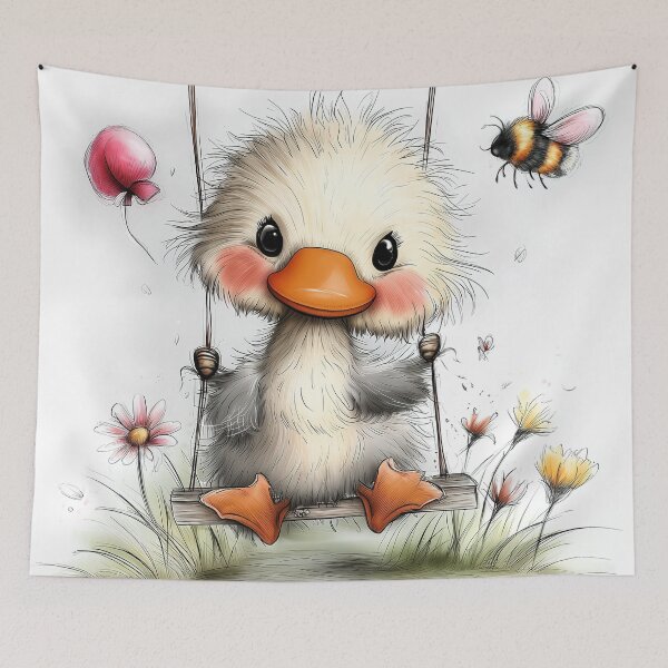Item preview, Fluttering Duck on a Swinging Adventure designed and sold by Venon28.