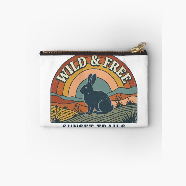 Item preview, Wild & Free Rabbit – Vintage Sunset Trails Nature Bunny Retro Outdoor Easter Design designed and sold by PrintOnGeek.