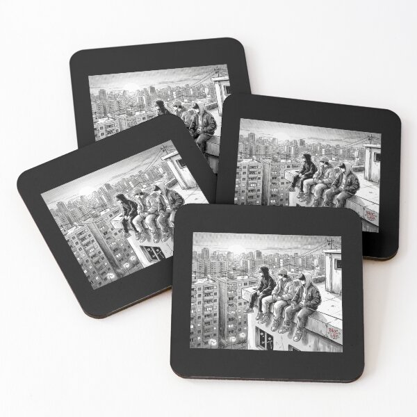 Item preview, Bloc Life – Rooftop Dreams Urban Manga Scene designed and sold by PLUSHIWORLDtm.
