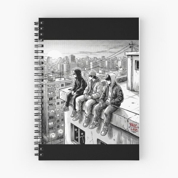 Item preview, Bloc Life – Rooftop Dreams Urban Manga Scene designed and sold by PLUSHIWORLDtm.