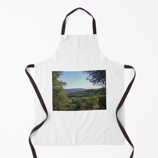 Item preview, Sunlit Mediterranean Countryside Valley Framed by Pine Trees Overlooking Rolling Hills and Olive Groves designed and sold by Nmallia.