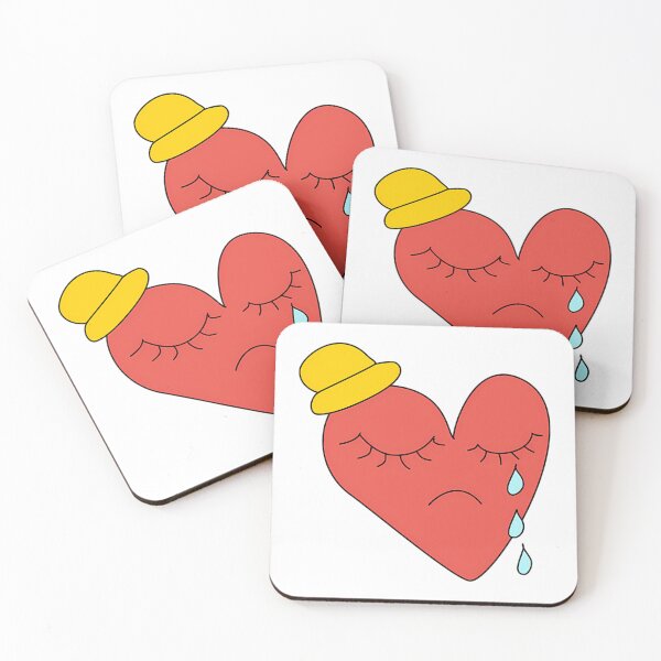 Item preview, Sad Heart with Hat – Cute Crying Heart Cartoon Illustration designed and sold by GiftArtfuuArt.