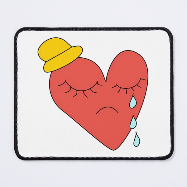Item preview, Sad Heart with Hat – Cute Crying Heart Cartoon Illustration designed and sold by GiftArtfuuArt.