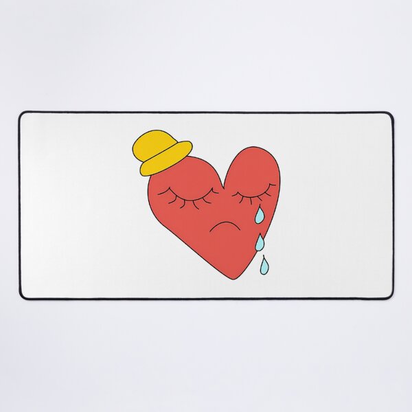 Item preview, Sad Heart with Hat – Cute Crying Heart Cartoon Illustration designed and sold by GiftArtfuuArt.
