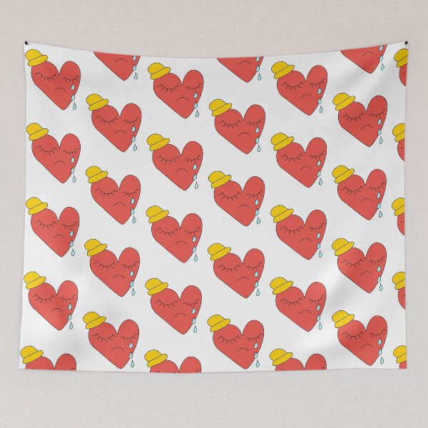 Item preview, Sad Heart with Hat – Cute Crying Heart Cartoon Illustration designed and sold by GiftArtfuuArt.