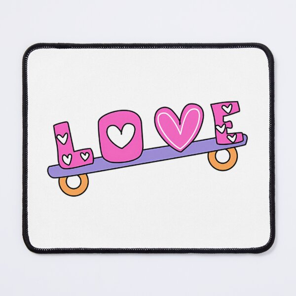 Item preview, Cute Love Skateboard Kawaii Love Word On Skate Boa designed and sold by GiftArtfuuArt.