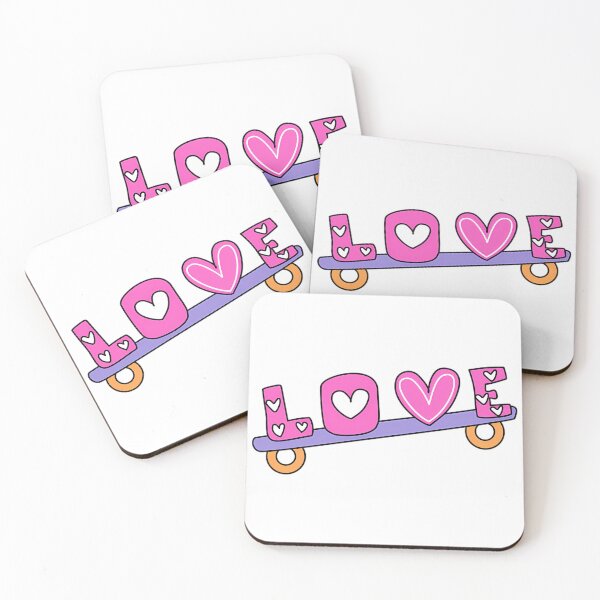 Item preview, Cute Love Skateboard Kawaii Love Word On Skate Boa designed and sold by GiftArtfuuArt.