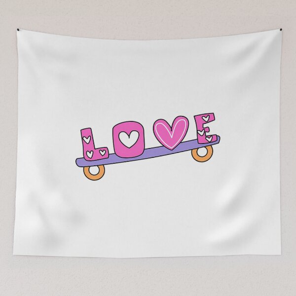 Item preview, Cute Love Skateboard Kawaii Love Word On Skate Boa designed and sold by GiftArtfuuArt.
