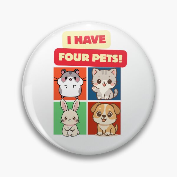 Item preview, Cute Four Pets Kawaii Animals - Hamster, Cat, Bunny, Dog Cartoon Pet Lover Design designed and sold by CreatiWorks.