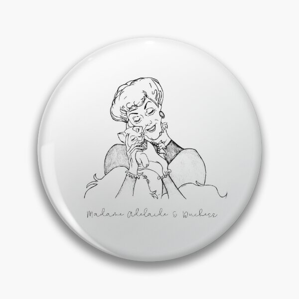 Item preview, Aristocratic Cat Black and White Illustration · Duchess & Madame Adelaide · Classic Animation Inspired · Vintage Character Art - Calligraphie designed and sold by Atropa Parcae.