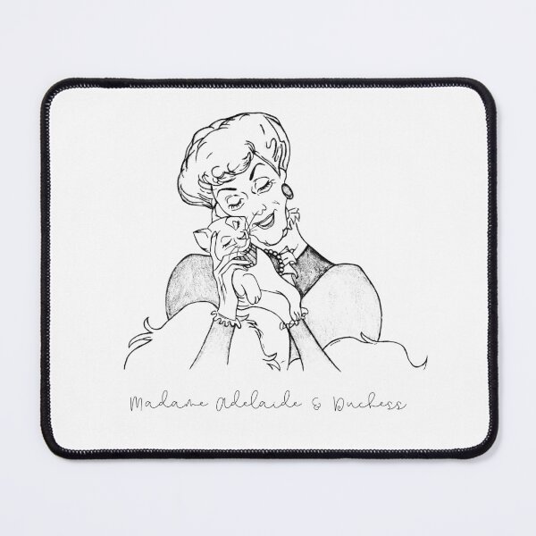 Item preview, Aristocratic Cat Black and White Illustration · Duchess & Madame Adelaide · Classic Animation Inspired · Vintage Character Art - Calligraphie designed and sold by Atropa Parcae.