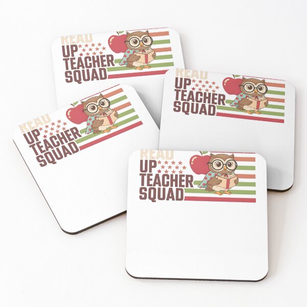 Item preview, Read Up Teacher Squad Owl Apple USA Flag Back to School Reading designed and sold by SoftInk Studio.