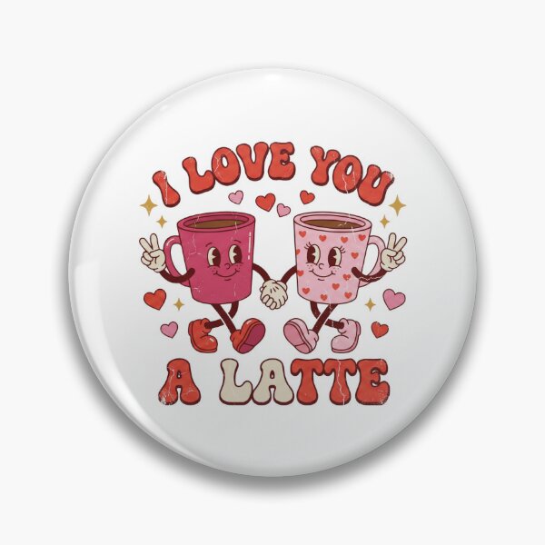 Item preview, I Love You A Latte Retro Valentine Shirt designed and sold by DizzyShirts1.