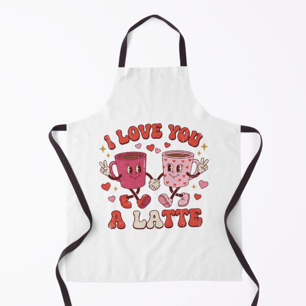 Item preview, I Love You A Latte Retro Valentine Shirt designed and sold by DizzyShirts1.