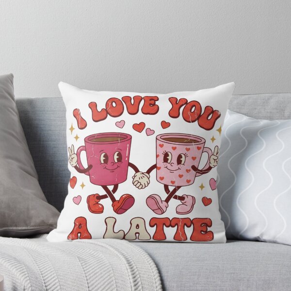Item preview, I Love You A Latte Retro Valentine Shirt designed and sold by DizzyShirts1.