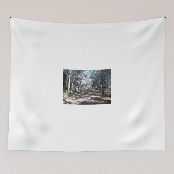 Item preview, Sunlit Forest Path Through Pine Trees Along a Quiet Woodland Trail With Dappled Shadows designed and sold by Nmallia.