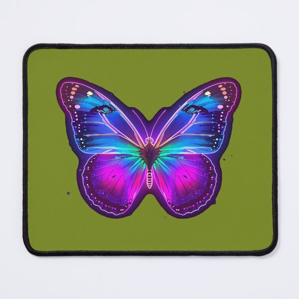Item preview, Neon Fantasy Butterfly – Glowing Rainbow Aesthetic Art designed and sold by Dutta Creation .