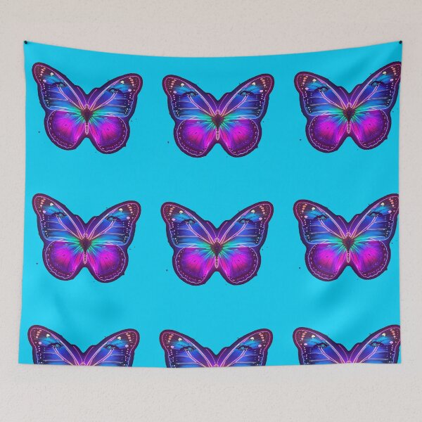 Item preview, Neon Fantasy Butterfly – Glowing Rainbow Aesthetic Art designed and sold by Dutta Creation .