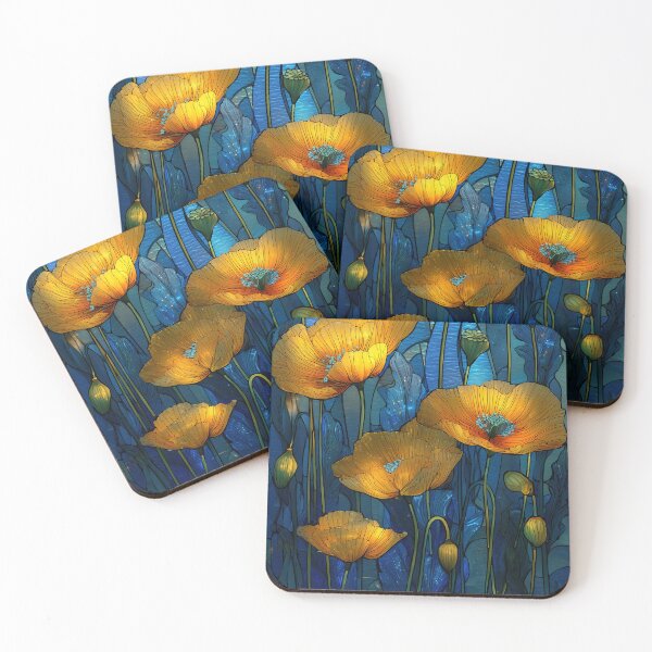 Item preview, Golden Poppies Beneath Azure Skies designed and sold by Venon28.