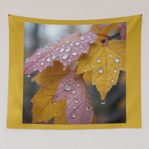 Item preview, Fall Maple Leaves in the Rain designed and sold by Tridentulus.